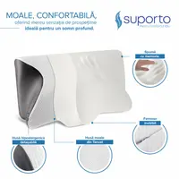 Set 2 perne pentru dormit Suporto perna ortopedica pentru cervicala si perna pentru genunchi