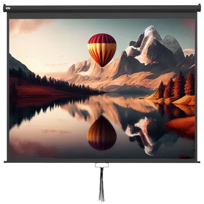 HOMCOM Ecran pentru Proiector 120 Inch Format 16:9/4:3 Reglabil, Ecran de Proiecție Compact, 244x183 cm, Negru | Aosom Romania