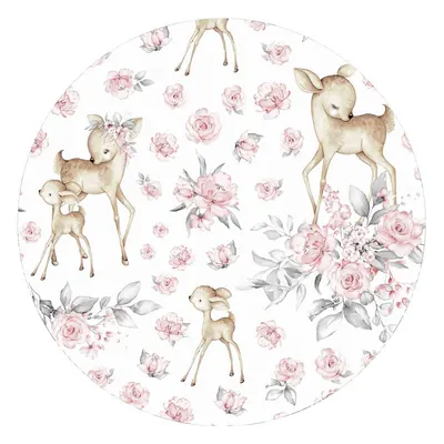 Insertie pentru landou MimiNu din plasa 3D Sweet Deer Pink