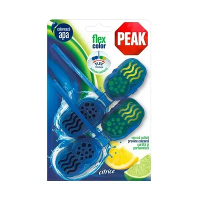 Odorizant Peak WC Flex Color, Citrice, 2 Bucati x 48 g