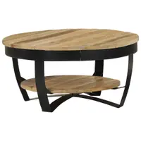 Gossi masuta de cafea din lemn masiv de mango nefinisat, 65 x 32 cm