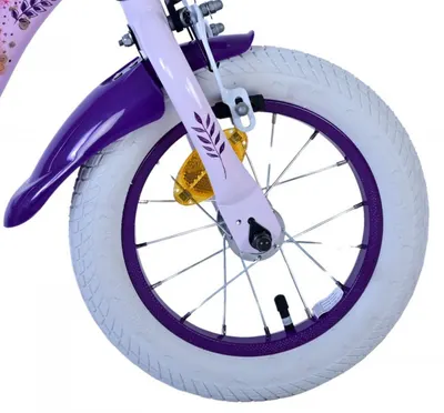 Bicicleta pentru copii EL Disney Wish 12 inch, frana de mana pe roata fata, scaun si ghidon reglabil, spite metalice, roti gonflabile, stopuri reflectorizante