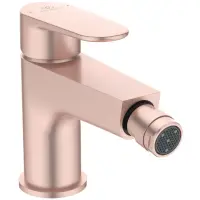 Baterie bideu Ideal Standard Cerafine O rose mat cu ventil click-clack inclus