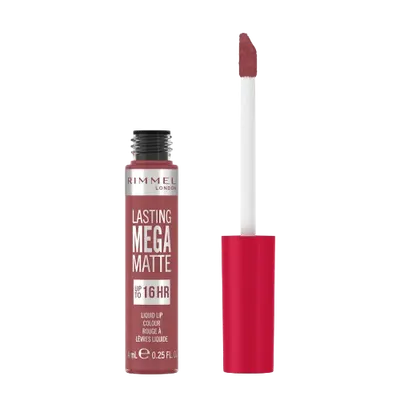 Ruj lichid Lasting Mega Matte 210 Rose & Shine, 7.4ml, Rimmel London 