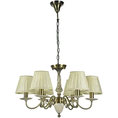 Candelabru Battista ,6 becuri dulie E14, 230V,D.66cm, H.41 cm,Bronz
