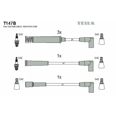 Set cablaj aprindere TESLA T147B