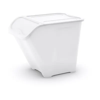 Cutie de depozitare albă din plastic cu capac 55x39x46 cm All In Box – KIS