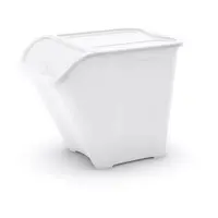 Cutie de depozitare albă din plastic cu capac 55x39x46 cm All In Box – KIS