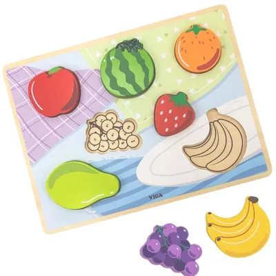 Puzzle în relief Viga Toys - Fructe