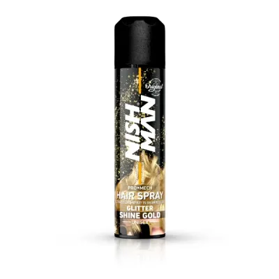 Spray de par cu sclipici - NISH MAN - Gold - 150 ml