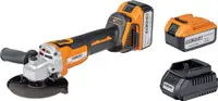 Polizor unghiular fără perii Baukraft - BK-BAG73, 125 mm, 2x4Ah