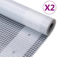 vidaXL Prelate Leno, 2 buc., alb, 2x2 m, 260 g/m²