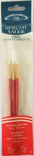 Set de pensule pentru pictură Winsor & Newton - Sintetice, 3 buc