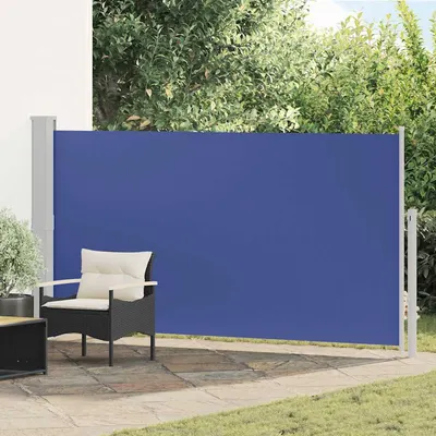 vidaXL Copertină laterală retractabilă de terasă, albastru, 170x300 cm