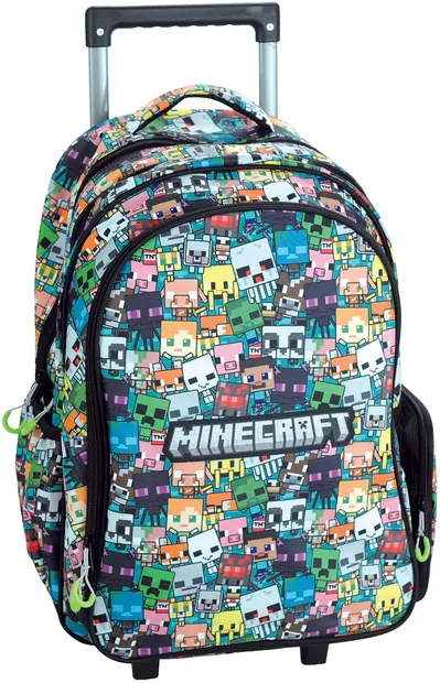 Ghiozdan cu roți GIM Minecraft - Chibi