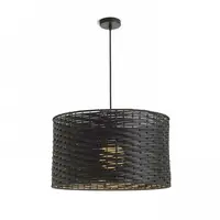 FIATLUX 41/24 Corp de iluminat suspendat negru bamboo 230V E27 15W