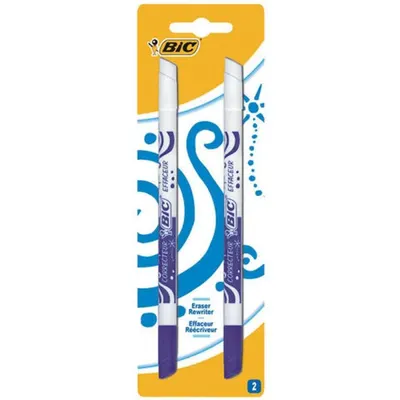 Corector cu Rescriere Bic, Blister, 2 Bucati