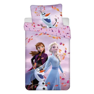 Lenjerie de pat pentru copii din bumbac pentru pat de o persoană 140x200 cm Frozen "Sky" – Jerry Fabrics