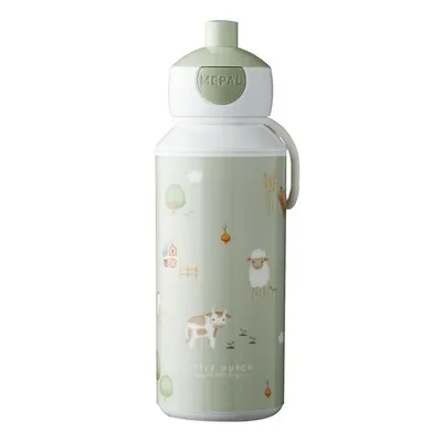 Sticlă pentru copii verde-deschis din plastic 400 ml Little Farm by Little Dutch – Mepal
