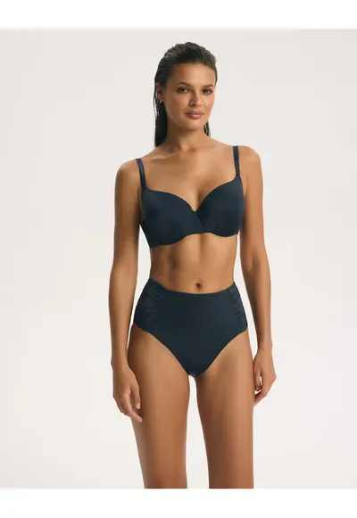 Slip de baie talie inalta dama Antibes - Bleumarin