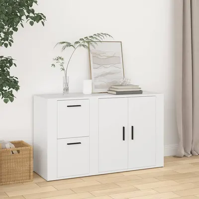 vidaXL Servantă, alb, 100x33x59,5 cm, lemn prelucrat