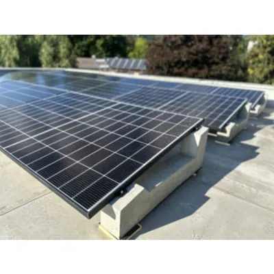 Pachet structura ballast din beton pentru montaj 10 panouri fotovoltaice dispuse pe doua randuri de cate 5