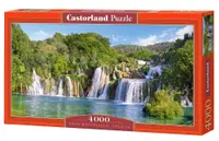 Puzzle panoramic Castorland din 4000 de piese - Cascade in Krka, Croatia