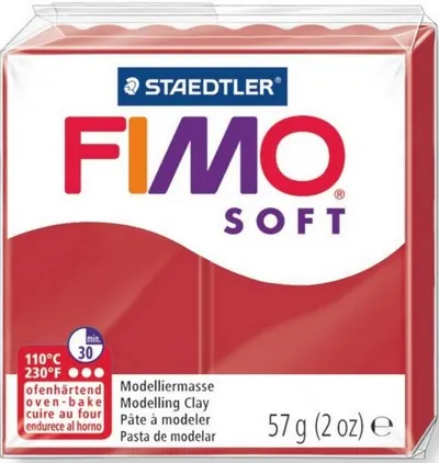 Lut polimeric Staedtler Fimo Soft - 57 g, rosu