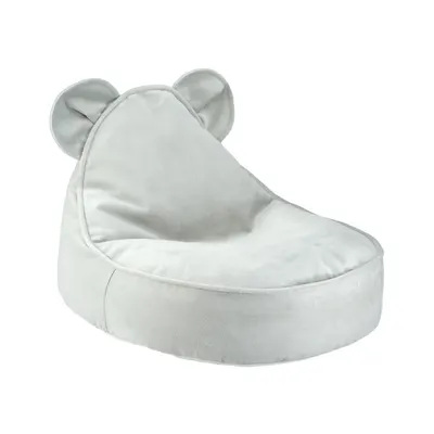 Fotoliu puf pentru copii verde mentă cu tapițerie din catifea Bear – Wigiwama
