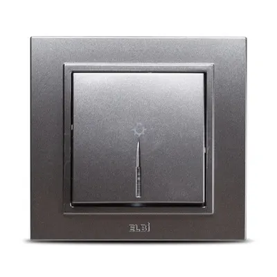 Zena Gri Metalizat Intrerupator Iluminat Scara LED ST