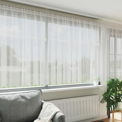 vidaXL Cortină din Dantelă Alb 1200 x 140 cm Poliester