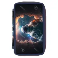 Penar neechipat 2 fermoare, 20x4.5x13 cm, motiv Astronaut, Herlitz