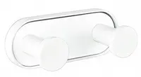 Agățătoare de perete dublă Inter Ceramic - Lusso, 4.15 х 4 х 10.4 cm, alb mat