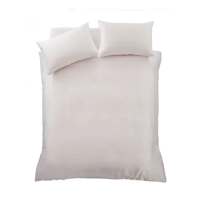 Lenjerie de pat roz din satin pentru pat dublu, extinsă 230x220 cm Silky Soft – Catherine Lansfield