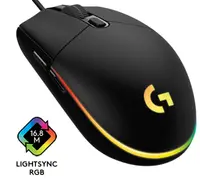 Mouse gaming Logitech - G102 Lightsync, optic, RGB, negru