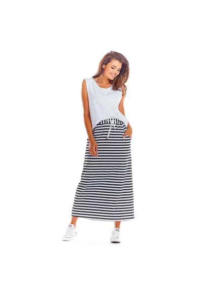 Fusta lunga de dama - -Infinite You - Bumbac/Lycra - L/XL - Negru/Alb