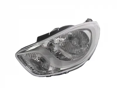 Far fata stanga (H4, electric, cu motor, culoare interior: cromat, culoare semnalizator: transparent) potrivit HYUNDAI I10 I
