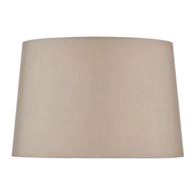Abajur Sonia Taupe Faux Silk Tapered Drum Shade 38cm