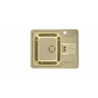 Chiuveta bucatarie inox, cu picurator, culoare aurie, Alveus Monarch Line 60