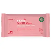Servetele dermatologice cu actiune antibacteriana pentru ingrijirea și curatarea pielii, Cutania TrisEDTA Wipes, VetNova, Pachet 2 X 24 servetele