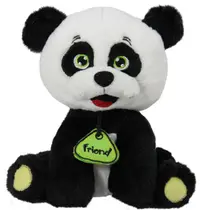 Jucărie de pluș Amek Toys - Panda cu medalion, 20 cm