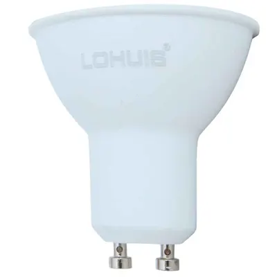 Bec LED LOHUIS, forma spot, GU10, 8W, 25000 ore, 6500K
