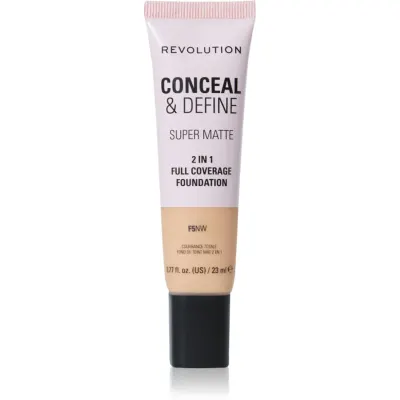 Revolution Conceal & Define machiaj cu efect matifiant culoare F5NW 23 ml