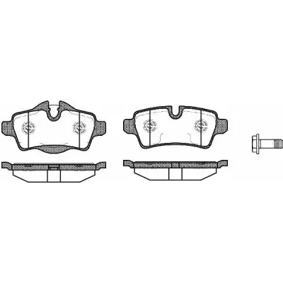 Set placute frana, frana disc REMSA 1344.00