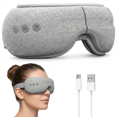 Aparat de masaj ocular si ochi iHunt SPA EyeZen Fold, Design pliabil, Compresie inteligenta cu aer, Functie incalzire, Bluetooth, Portabil