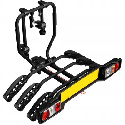 Suport pentru 3 biciclete, Peruzzo Siena 668/3N, cu prindere pe carligul de remorcare, Negru