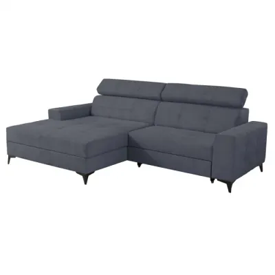 Coltar FLORIDA ONE extensibil, cu arcuri si lada depozitare, colt stanga, albastru petrol, 280x175x95 cm