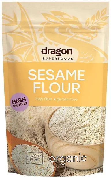 Făină organică de semințe de susan, 200 g, Dragon Superfoods
