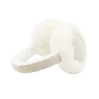 Căști pufoase pentru urechi, Antonio, cu aspect de piele întoarsă, culoarea ivory, one size