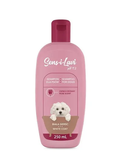 Sampon pentru caini cu blana alba, SENS-I-LAVI, 250 ml